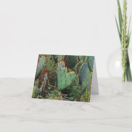 Tarjeta notecard del cactus del amor