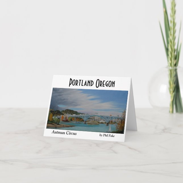 Tarjeta Notecard del circo del otoño (Anverso)