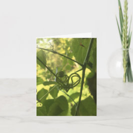 Tarjeta notecard del corazón de la vid