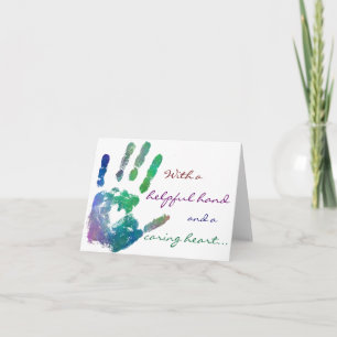 Tarjeta Notecard del corazón que cuida