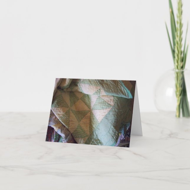 Tarjeta Notecard del edredón del molinillo de viento del (Anverso)