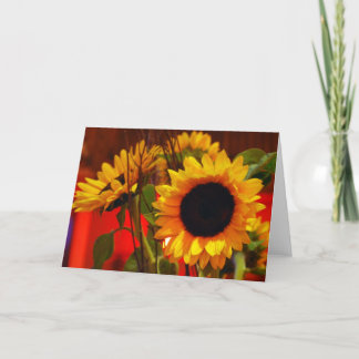 Tarjeta Notecard del girasol