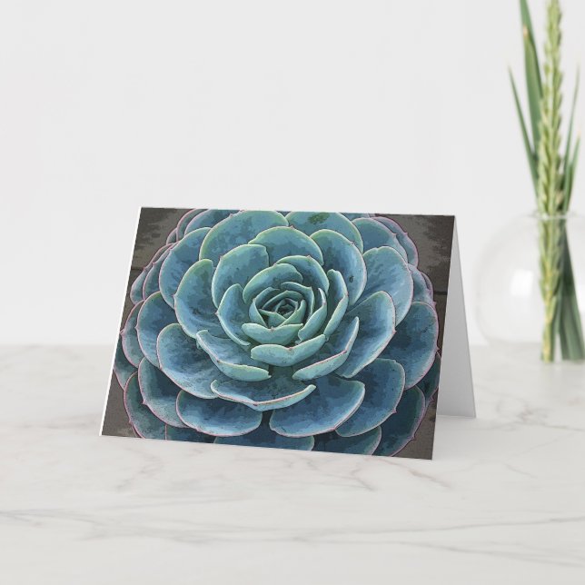 Tarjeta Notecard del imbricata de Echeveria (Anverso)