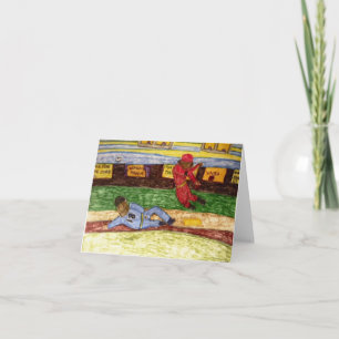Tarjeta Notecard del juego de dobles