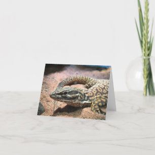 Tarjeta notecard del lagarto (mensaje dentro)
