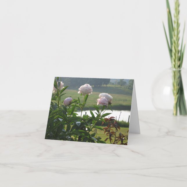Tarjeta Notecard del Peony (Anverso)