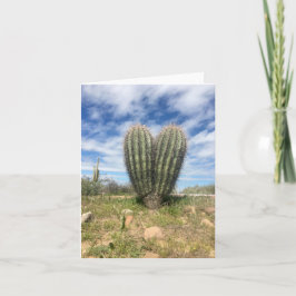 Tarjeta notecard del saguaro del amor