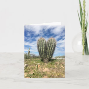 Tarjeta notecard del saguaro del amor