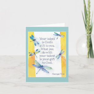 Tarjeta notecard del talento