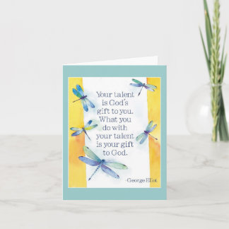 Tarjeta notecard del talento