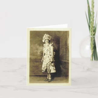 Tarjeta Notecard del vestido y del gorra del papel del