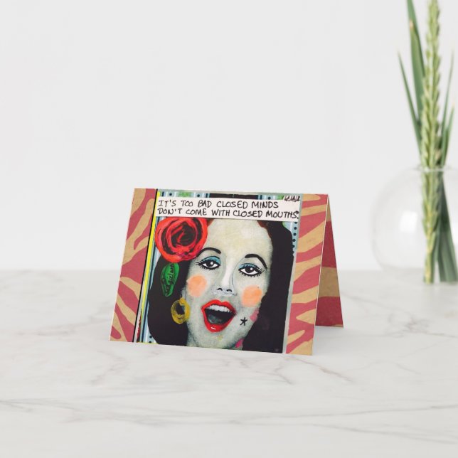 TARJETA NOTECARD-DEMASIADO MALA MENTE CERRADA (Anverso)
