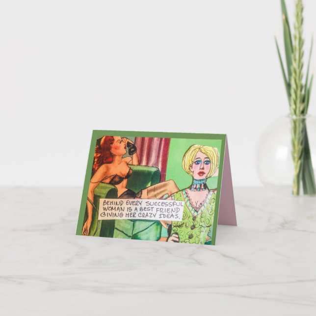 Tarjeta Notecard-detrás de cada mujer exitosa es la mejor (Anverso)
