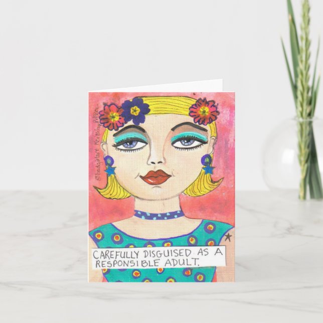 TARJETA NOTECARD-DISGUIDO COMO ADULTO RESPONSABLE (Anverso)