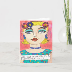 TARJETA NOTECARD-DISGUIDO COMO ADULTO RESPONSABLE