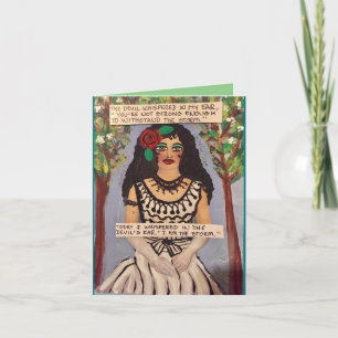 Tarjeta Notecard-El diablo me susurró en el oído que no er
