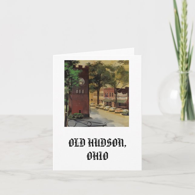 Tarjeta Notecard, el Hudson viejo (Anverso)