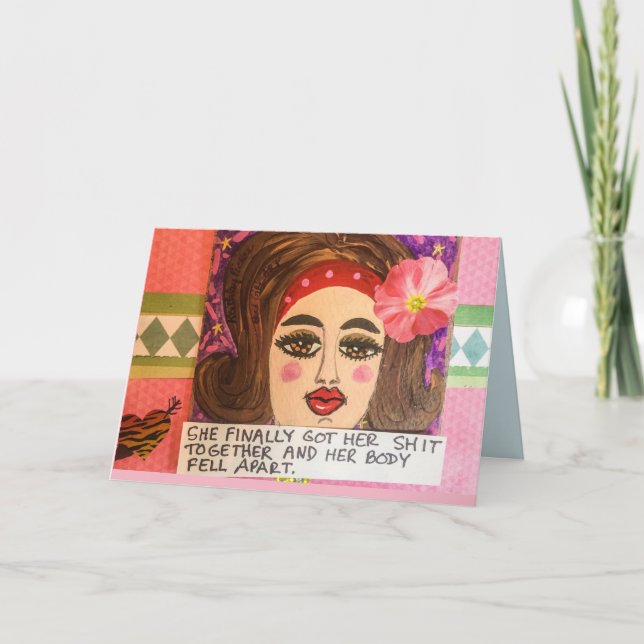 Tarjeta Notecard-ella finalmente se reunió y la (Anverso)