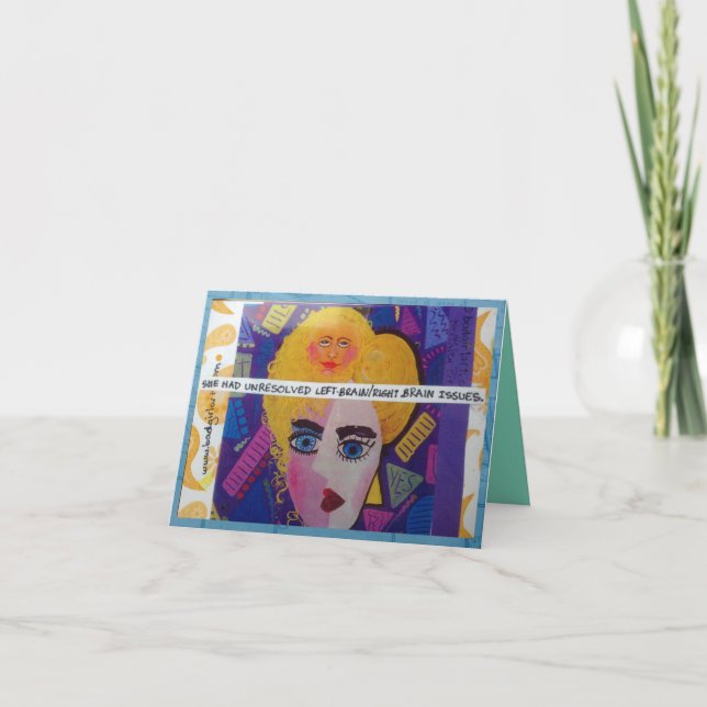 TARJETA NOTECARD-ELLA NO HABÍA RESUELTO EL CEREBRO IZQUIER (Anverso)