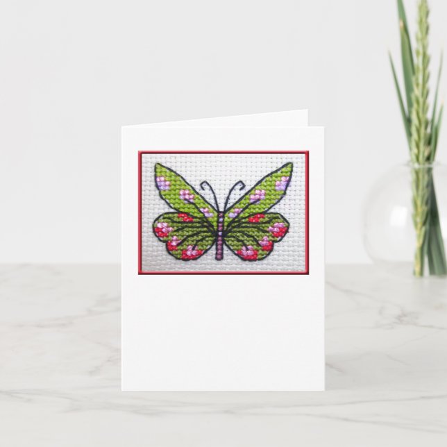 Tarjeta Notecard en blanco 02 de la mariposa (Anverso)