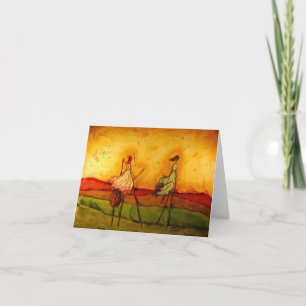 Tarjeta notecard en blanco con las ilustraciones de