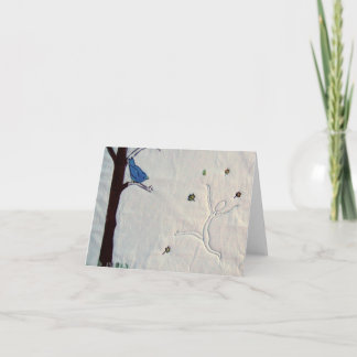 Tarjeta Notecard en blanco de la observación de pájaros