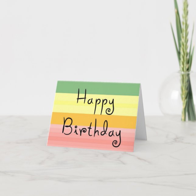 Tarjeta notecard feliz de cumpleaños (Anverso)