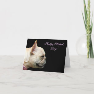 Tarjeta Notecard feliz del bulldog francés del día de