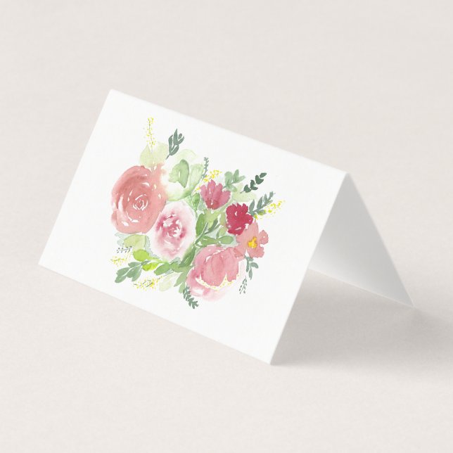 Tarjeta notecard floral (Anverso)
