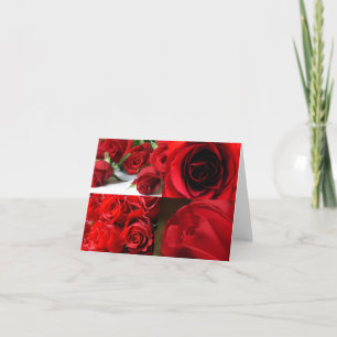 Tarjeta Notecard-Flores-Roses Rojos
