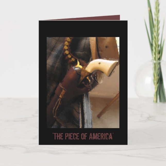 Tarjeta Notecard grande con la pistola y la pistolera (Anverso)