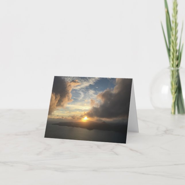 Tarjeta notecard hawaiano sunset (Anverso)