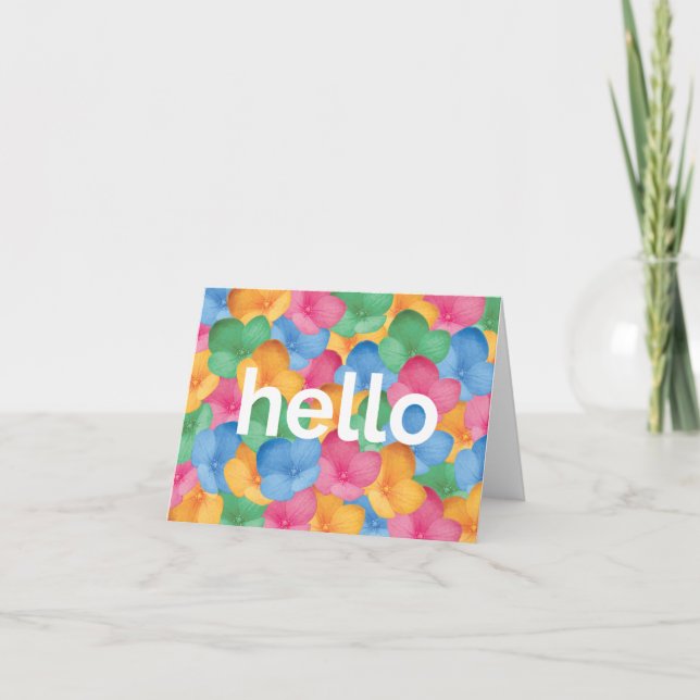 Tarjeta Notecard - hola (Anverso)