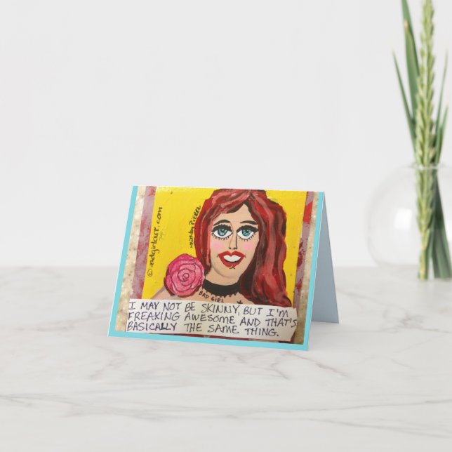 TARJETA NOTECARD-I NO PUEDE SER FLACO, PERO FREAKING (Anverso)