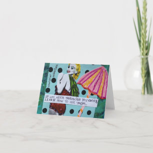 TARJETA NOTECARD-IF LIFE SIGUE ROMPIENDO CURVAS