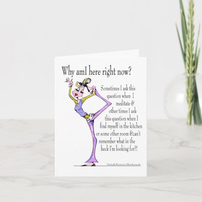 Tarjeta ¡Notecard inspirador del humor de la yoga - debe (Anverso)