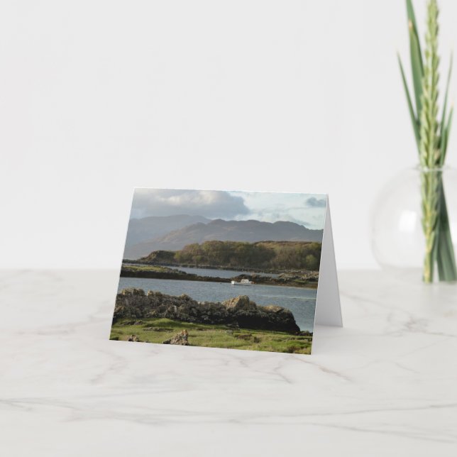 Tarjeta Notecard: Isla del paisaje de Skye (Anverso)