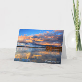 Tarjeta Notecard - lago Raquette, NY