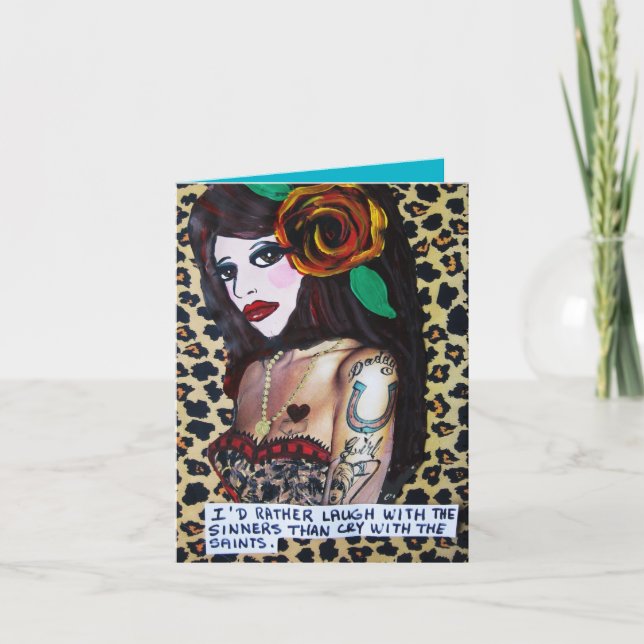 TARJETA NOTECARD-LAUGH CON LOS PECADORES (Anverso)