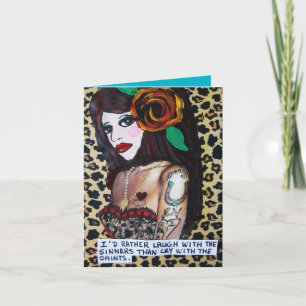 TARJETA NOTECARD-LAUGH CON LOS PECADORES