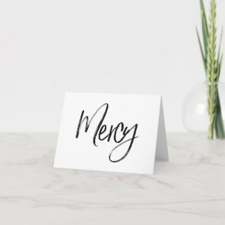 Tarjeta Notecard, Mercy. En blanco para mensaje personal