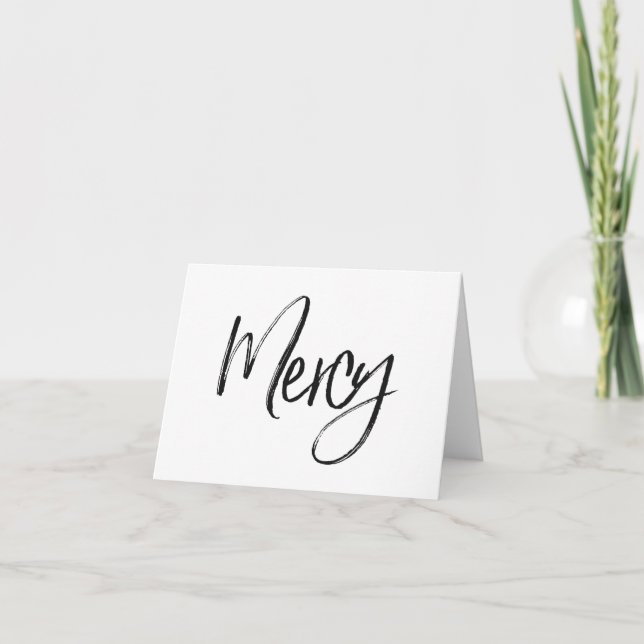 Tarjeta Notecard, Mercy. En blanco para mensaje personal (Anverso)