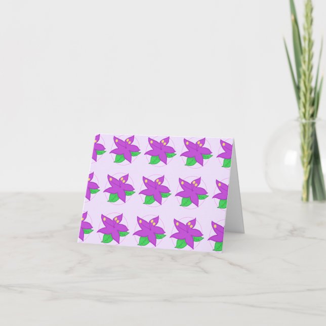 Tarjeta Notecard morado (Anverso)