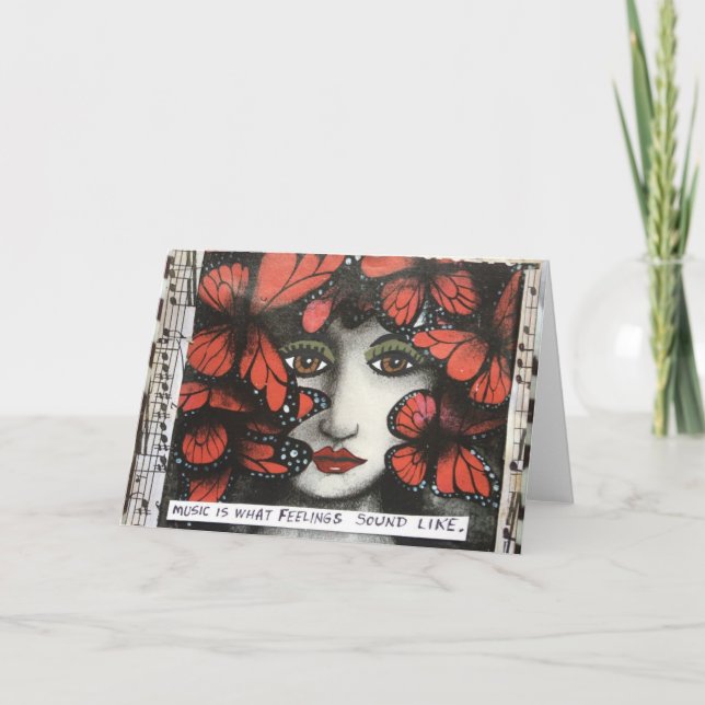 TARJETA NOTECARD-MUSIC ES COMO LO QUE SUENAN LAS (Anverso)