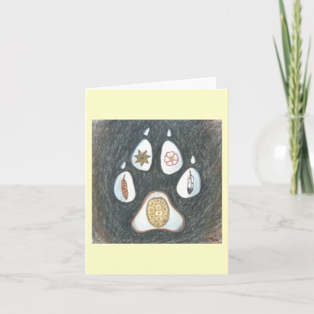 Tarjeta Notecard nativo de Wolftrack (Anverso)