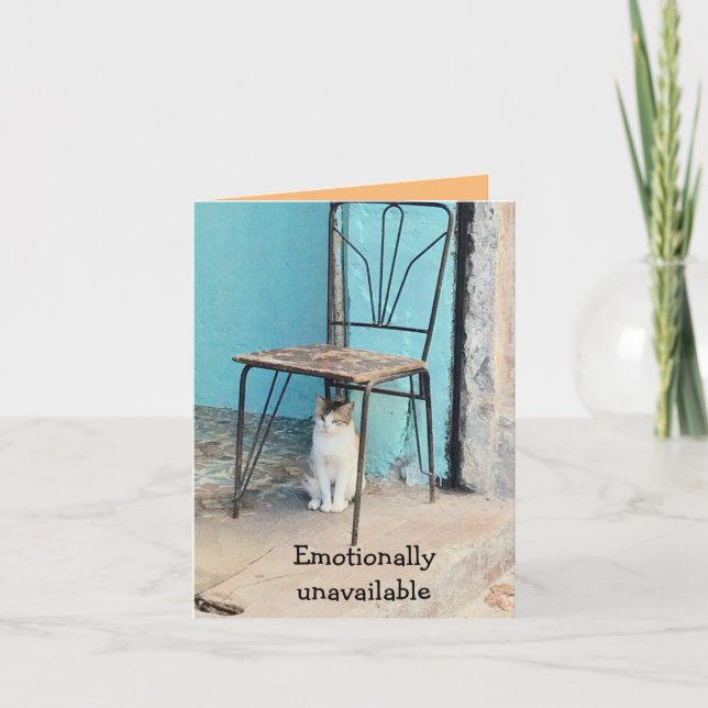 Tarjeta Notecard no disponible emocionalmente (Anverso)