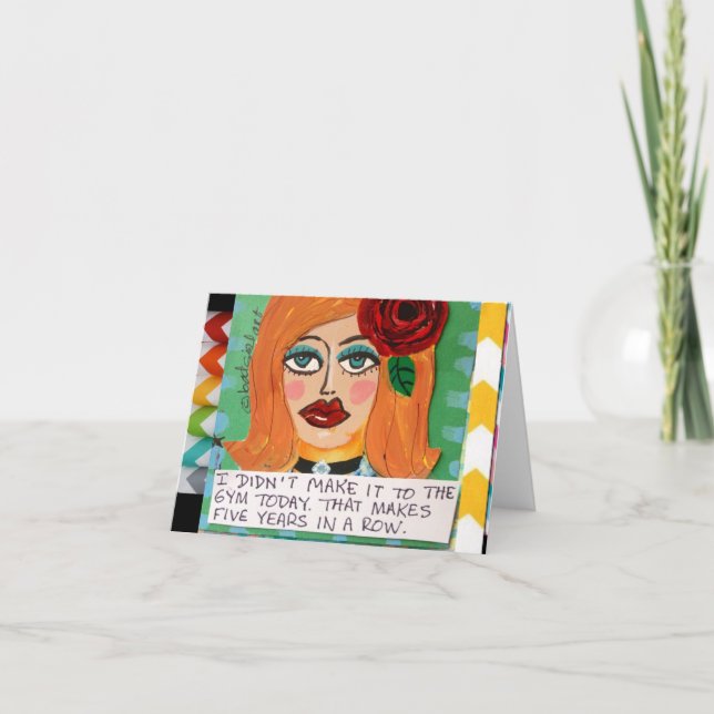 TARJETA NOTECARD… NO HE ESTADO AL GIMNASIO HOY (Anverso)