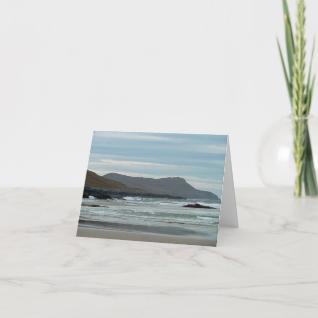 Tarjeta Notecard: Paisaje marino escocés (Anverso)
