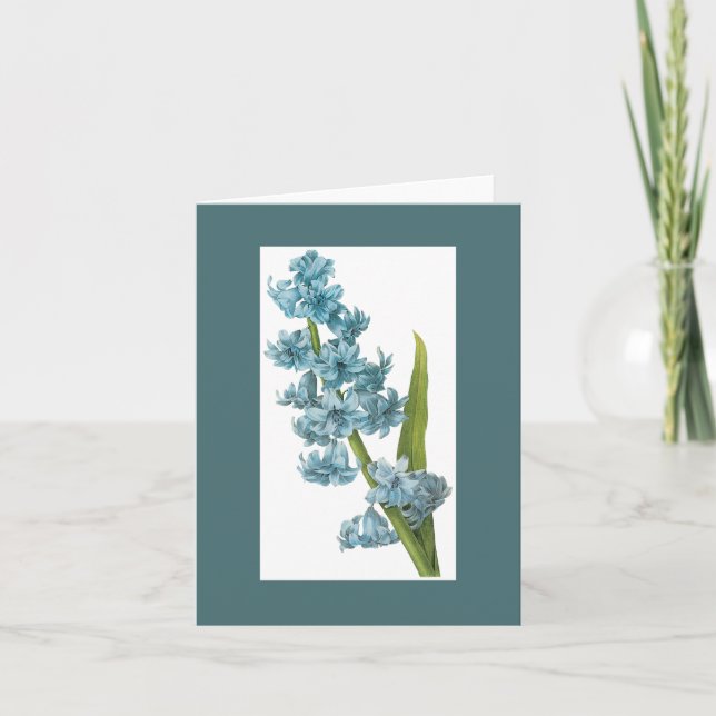 Tarjeta Notecard Redoute Blue Hyacinth (Anverso)