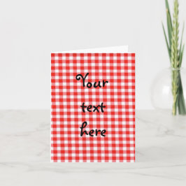 Tarjeta notecard rojo de la guinga